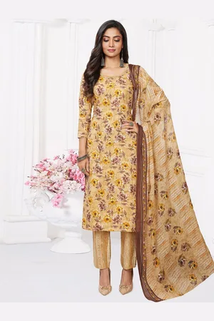 Miraan Floral Printed Pure Cotton Unstitched Dress Material