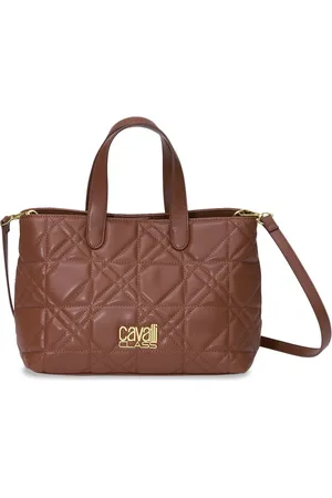 Roberto Cavalli Structured Handheld Bag with Quilted