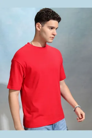Highlander Men Solid Round Neck Cotton Relaxed Fit Sports T-Shirt