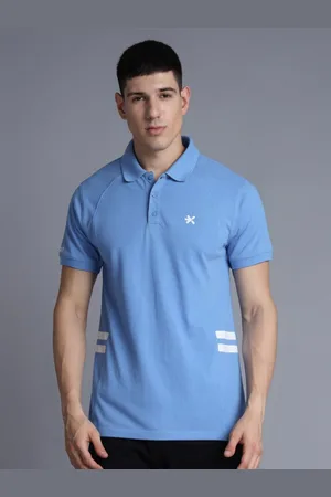HRX Men Solid Polo Collar Cotton T-shirt