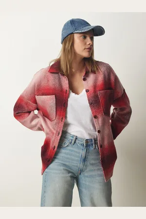 Happiness istanbul Women Washed Longline Denim Jacket