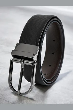 CRUSSET Men Tang Closure Textured Reversible Formal Belt