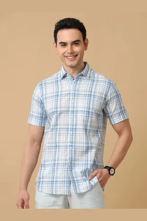 Linen Club Men Contemporary Slim Fit Tartan Checks Opaque Checked Casual Shirt