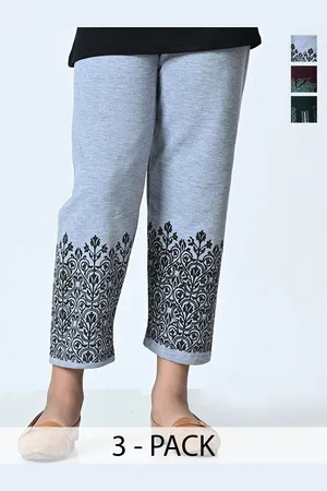BAESD Girls Pack Of 3 Printed Regular Fit Warm Pyjamas