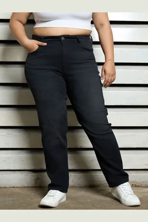 High Star Plus Size Women Straight Fit Light Fade Stretchable Jeans