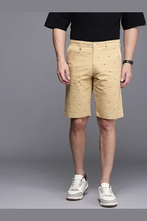 Louis Philippe Men Typography Printed Chino Shorts