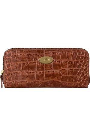 Hidesign Tan Brown Textured Zip Around Wallet