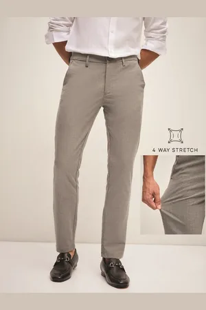 The Bear House Men Solid 4 Way Stretch Formal Trouser