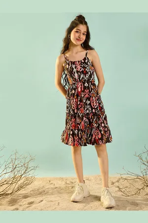 Cherry & Jerry Girls Floral Printed Fit & Flare Dress