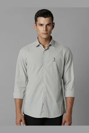Louis Philippe Men Slim Fit Micro Checks Opaque Checked Casual Shirt