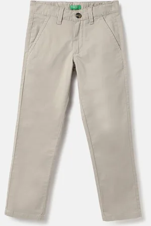 Benetton Boys Mid-Rise Regular Fit Chinos Trousers