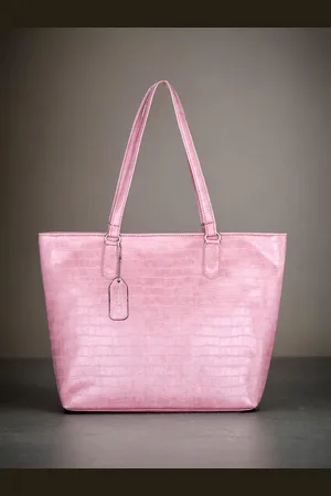 Mast & Harbour Animal Textured PU Oversized Structured Shoulder Bag