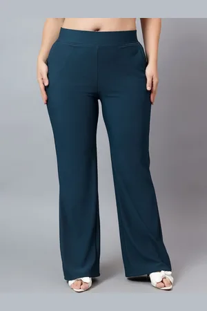 BAESD Women Smart Flared Wrinkle Free Bootcut Trousers