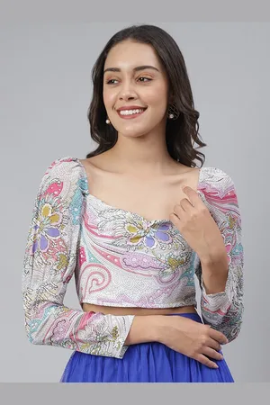 Cation Floral Print Crop Top