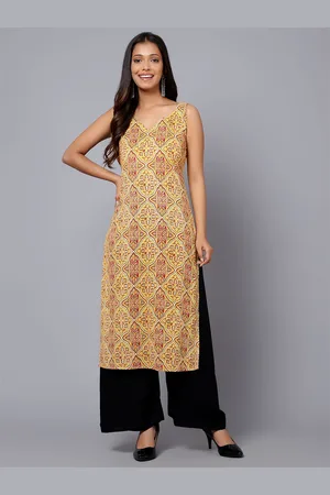 Bani Women Floral Printed Pure Cotton Straight Kurta