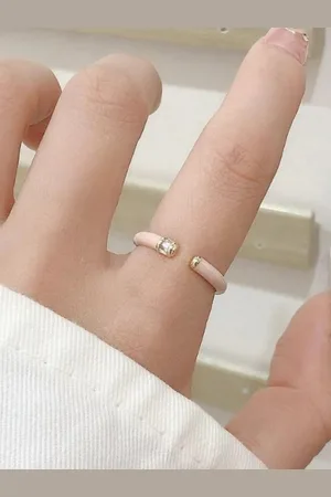 Salty Gold-Plated Stone-Studded Finger Ring