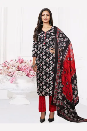 Miraan Floral Printed Pure Cotton Unstitched Dress Material