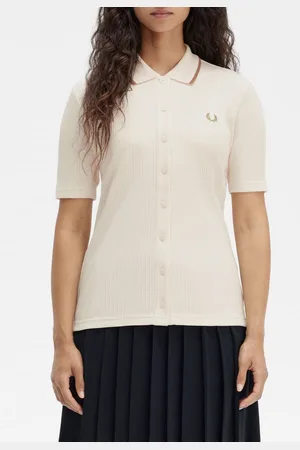 Fred Perry Women Polo Collar Slim Fit T-shirt