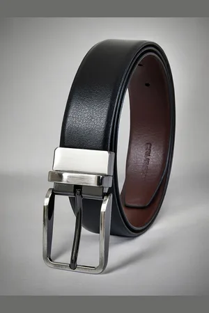 CRUSSET Men Tang Closure Textured Reversible Formal Belt