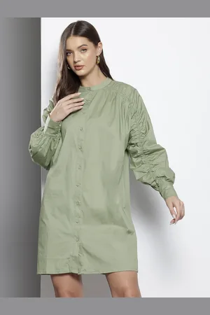 NA-KD Sleeves Seam Detail Shirt Dress