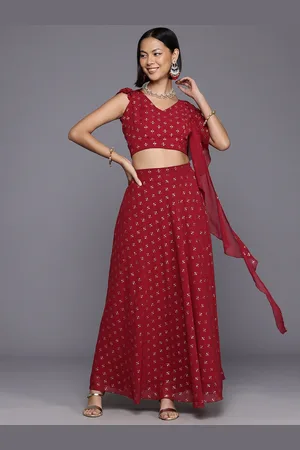 Ahalyaa Foil Printed Ready to Wear Lehenga & Blouse With Dupatta