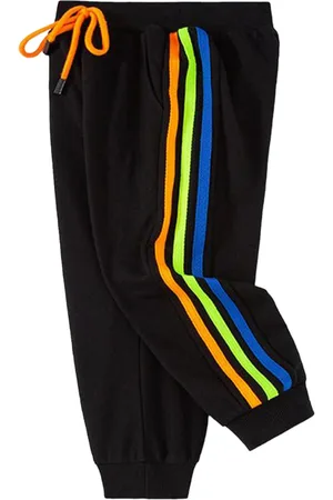 Stylecast Kids Striped Cotton Mid Rise Joggers