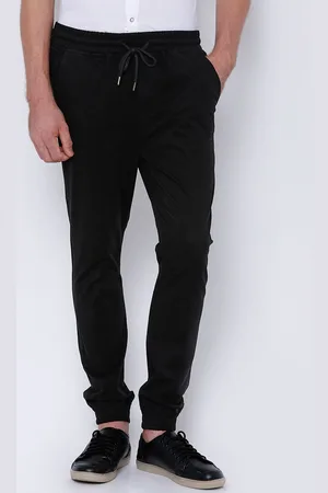 LocoMotive Men Black Regular Fit Solid Joggers