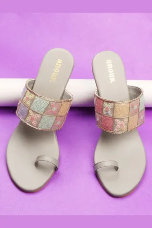 Anouk Women PU Ethnic Wedge Heels Sandals