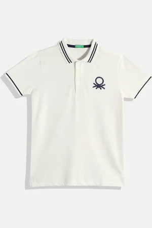 Benetton Boys Pure Cotton Polo Collar T-shirt