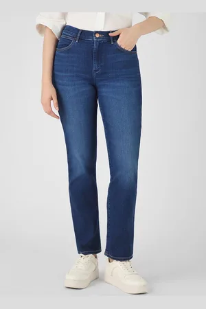 Wrangler Women Straight Fit High-Rise Light Fade Stretchable Jeans