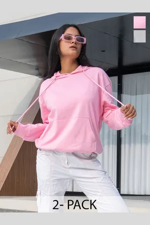 Color Capital Pack Of 2 Women Solid Oversized Sweatshirt