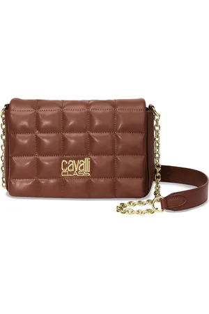 Roberto Cavalli Textured Structured Sling Bag with Quilted