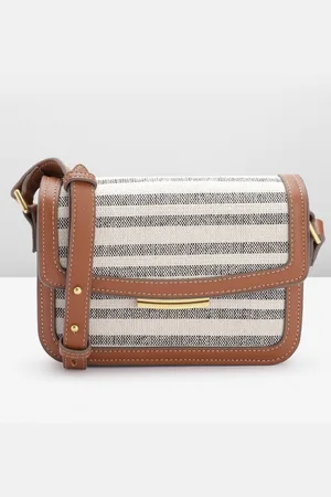 MANGO Textured Stripe Sling Bag