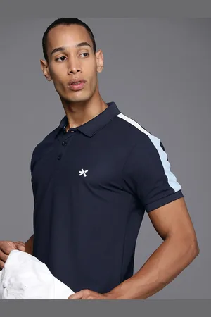 HRX Men Striped Polo Collar T-shirt