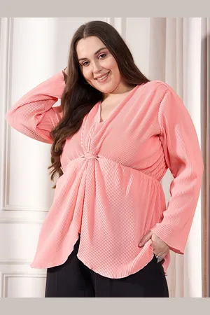 KASSUALLY Women Striped V-Neck Top