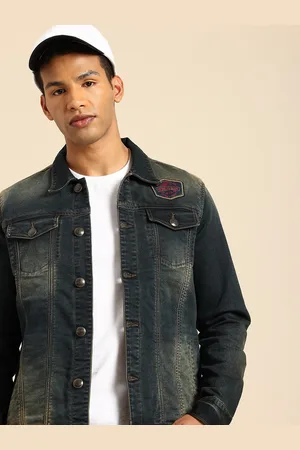 Being Human Washed Denim Jacket with Inner Pockets
