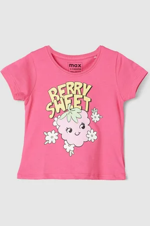 Max Collection Girls Printed Applique T-shirt