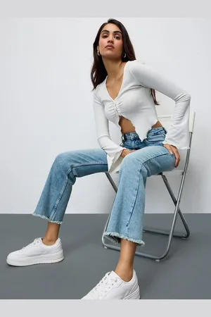 FREAKINS Women Bootcut High-Rise Light Fade Stretchable Jeans
