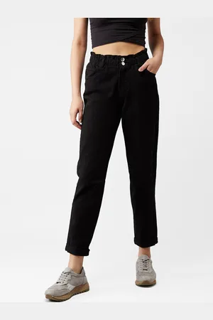 KOTTY Women Black Boyfriend Fit Jeans