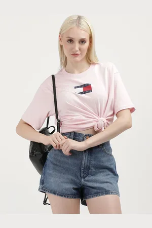 Tommy Hilfiger Women Printed Round Neck Cotton Oversized T-shirt