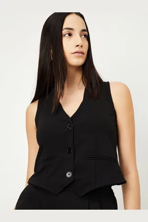Max Collection Women Polyester Crop Tailored Jacket