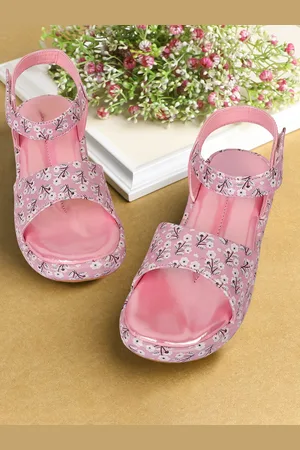 BAESD Girls Printed Platform Heel Sandals