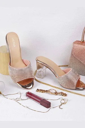 Metro Embellished Block Mules