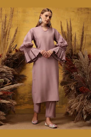 indo street Mandarin Collar Kurta with Palazzos