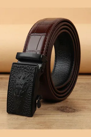 Winsome Deal Men Textured Slider Buckle Formal Belt