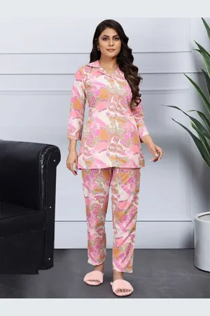 Kalini Women Printed Shirt Collar Neck Top With Trouser Co-Ords