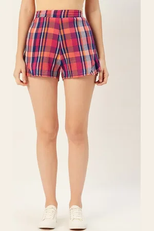Sera Women Checked Technology Shorts