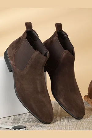 Teakwood Leathers Men Suede Chelsea Boots