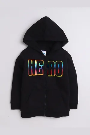 BUMZEE Boys Printed Hooded Sweatshirt