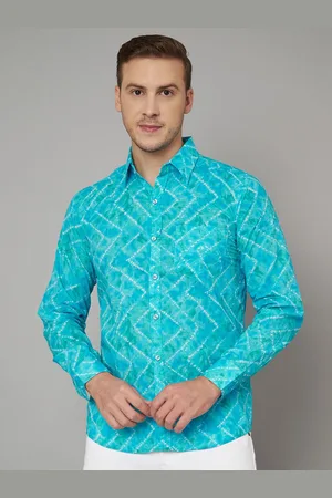 FABRIC FITOOR Men Relaxed Spread Collar Solid Cotton Casual Shirt